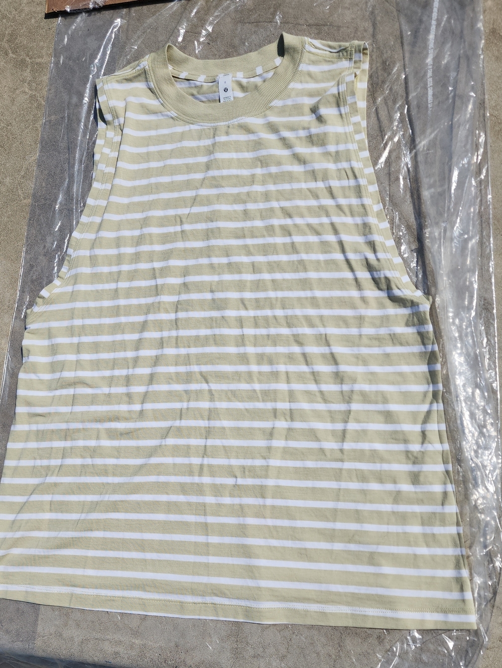 lululemon athletica All Yours Tank In Yachtie Stripe Dew Green White sz 6